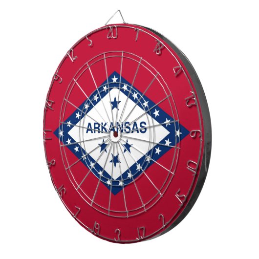 Dartboard met vlag van Arkansas, Verenigde Staten Dartbord (Voorkant Rechts)