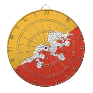 Dartboard met vlag van Bhutan Dartbord