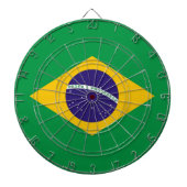 Dartboard met vlag van Brazilië Dartbord (Voorkant)