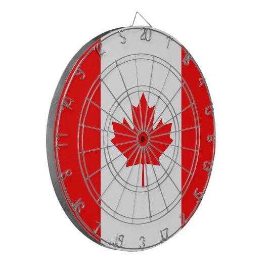 Dartboard met vlag van Canada Dartbord (Voorkant Links)