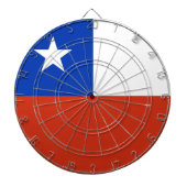 Dartboard met vlag van Chili Dartbord (Voorkant)