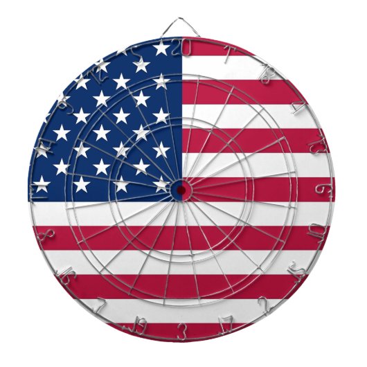 Dartboard met vlag van de VS Dartbord (Voorkant)