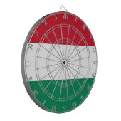 Dartboard met vlag van Hongarije Dartbord (Voorkant Links)