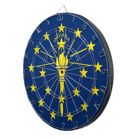 Dartboard met vlag van Indiana, VS Dartbord (Voorkant Rechts)