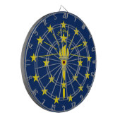 Dartboard met vlag van Indiana, VS Dartbord (Voorkant Links)