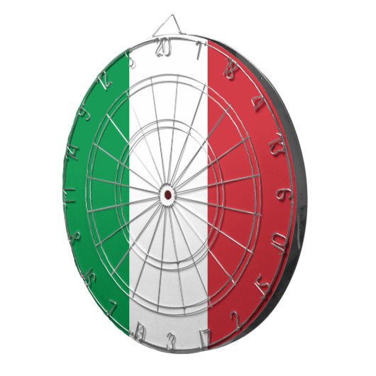 Dartboard met vlag van Italië Dartbord (Voorkant Rechts)