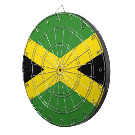 Dartboard met vlag van Jamaica Dartbord (Voorkant Rechts)