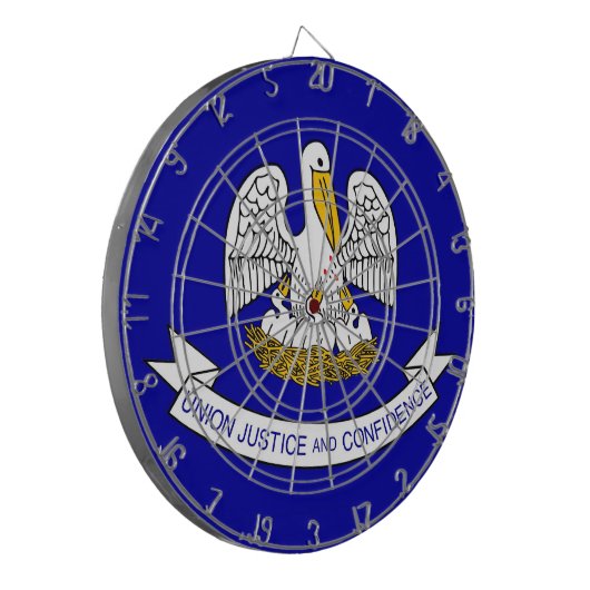 Dartboard met vlag van Louisiana, VS Dartbord (Voorkant Links)