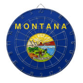 Dartboard met vlag van Montana, Verenigde Staten Dartbord (Voorkant)