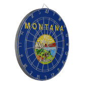 Dartboard met vlag van Montana, Verenigde Staten Dartbord (Voorkant Links)