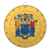 Dartboard met vlag van New Jersey, VS Dartbord (Voorkant)
