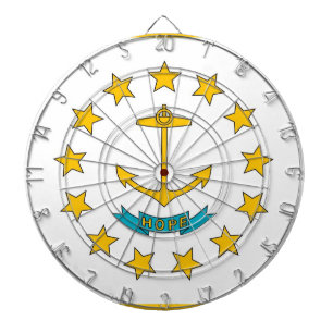 Dartboard met vlag van Rhode Island, Verenigde Sta Dartbord
