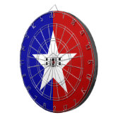Dartboard met vlag van San Antonio City, VS Dartbord (Voorkant Rechts)