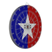 Dartboard met vlag van San Antonio City, VS Dartbord (Voorkant Links)