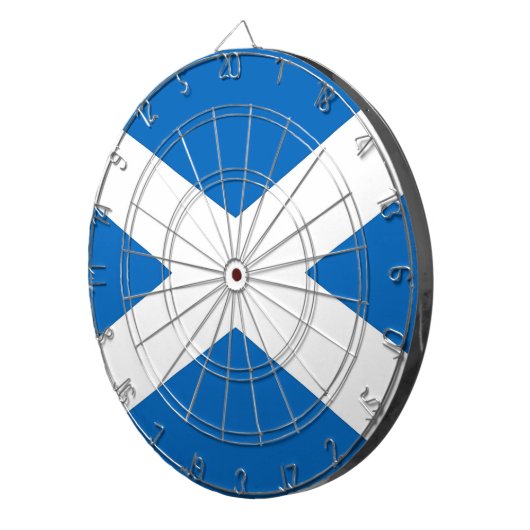 Dartboard met vlag van Schotland Dartbord (Voorkant Rechts)