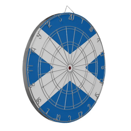 Dartboard met vlag van Schotland Dartbord (Voorkant Links)