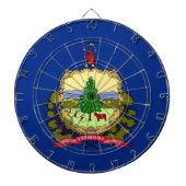 Dartboard met vlag van Vermont, Verenigde Staten Dartbord (Voorkant)