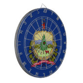 Dartboard met vlag van Vermont, Verenigde Staten Dartbord (Voorkant Links)