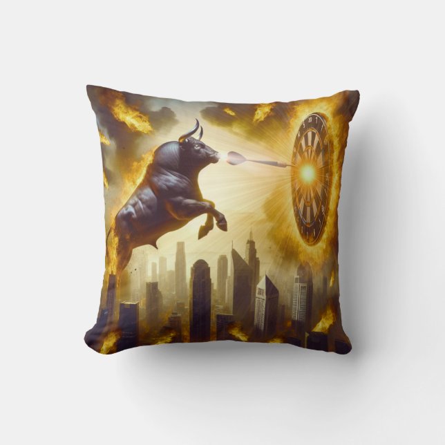 Dartboard mit Bulle - Explosion -  Dartkunst Kussen (Voorkant)