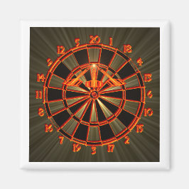 Dartboard mit Darts in die 180 Dartkunst Magneet