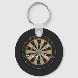 Dartboard Monogram Naam Sleutelhanger
