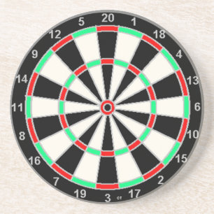 dartboard-onderzetter zandsteen onderzetter