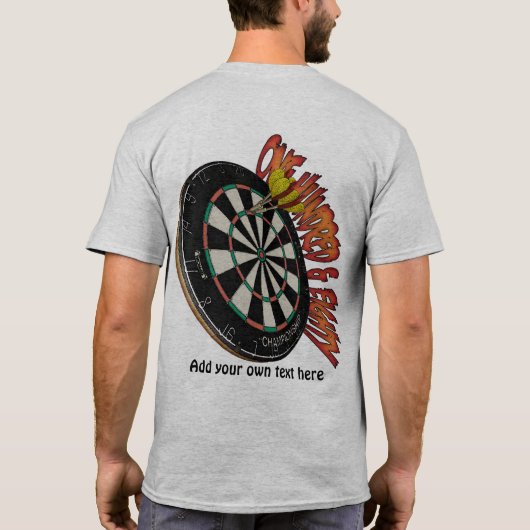 Dartboard-ontwerp T-shirt (Achterkant)
