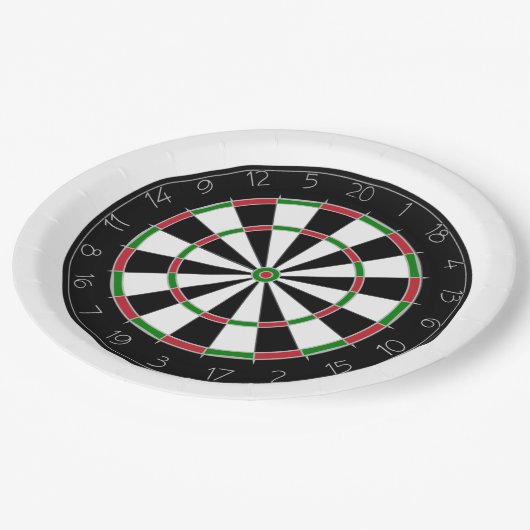 Dartboard Papieren Bordje (Gekanteld)