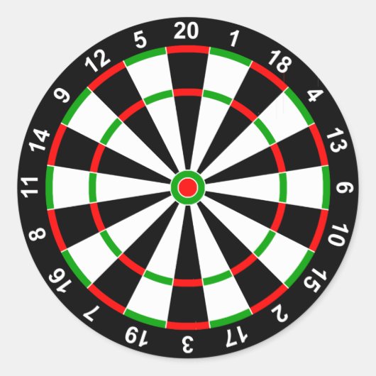 Dartboard Ronde Sticker (Voorkant)