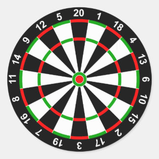 Dartboard Ronde Sticker