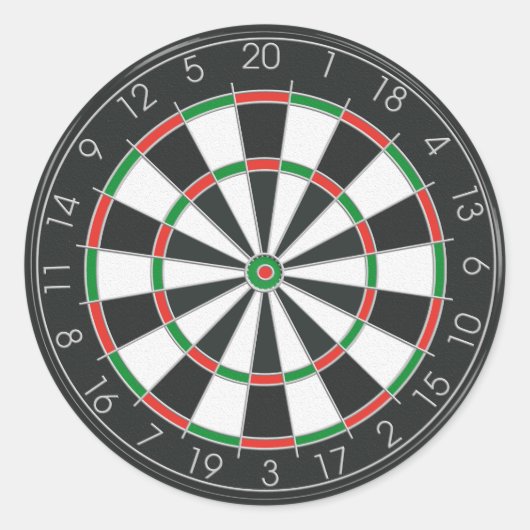 Dartboard Ronde Sticker (Voorkant)