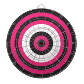 Dartboard/roze en zwart dartbord (Voorkant)