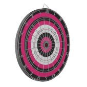 Dartboard/roze en zwart dartbord (Voorkant Links)