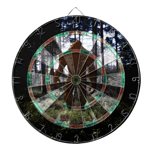 DARTBOARD - SASQUATCH IN BOSSEN DARTBORD (Voorkant)