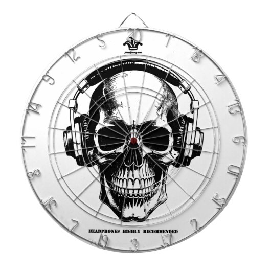 Dartboard Scull With Headphones Dartbord (Voorkant)