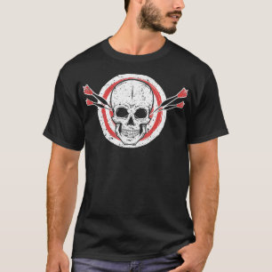 Dartboard Skeleton Darts Player T-shirt