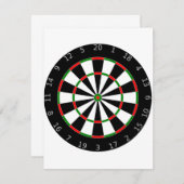 Dartboard-uitnodigingen Kaart (Voorkant / Achterkant)