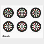 Dartboard Vierkante Sticker (Vel)