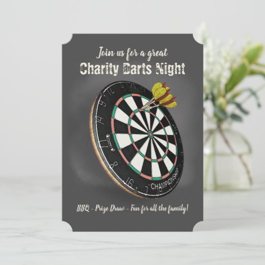 Dartboard voor Dartboard en Chalkboard van Darts-t Kaart (Staand voorkant)