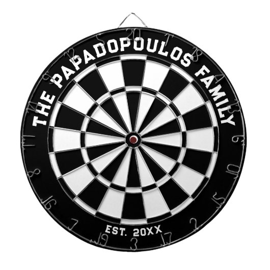 Dartboard voor zwarte en witte reeks met kunstwerk dartbord (Voorkant)