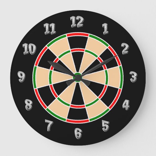 Dartboard Wall klok. Grote Klok (Voorkant)