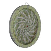 Dartboard - White Spiral on Green Dartbord (Voorkant Links)