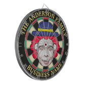 Dartboard with custom text and photo dartbord (Voorkant Links)