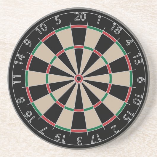 Dartboard Zandsteen Onderzetter (Voorkant)