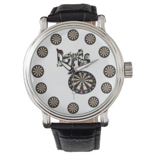 Dartboards en kunststofnaam, Mannen lederen horlog Horloge
