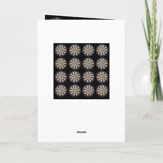 Dartboards_On_Black,_Birthday_Greeting_Card. Kaart (Achterkant)