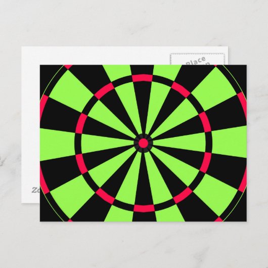 Dartbord Briefkaart (Voorkant / Achterkant)