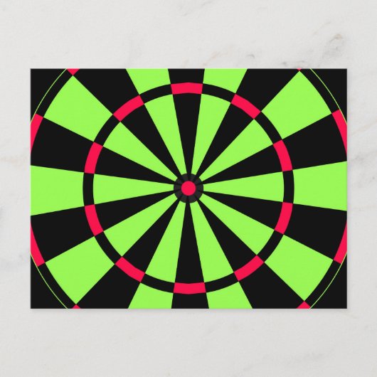 Dartbord Briefkaart (Voorkant)