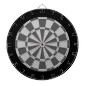 Dartbord: lichtgrijs, houtskoolgrijs en zwart dartbord (Voorkant)