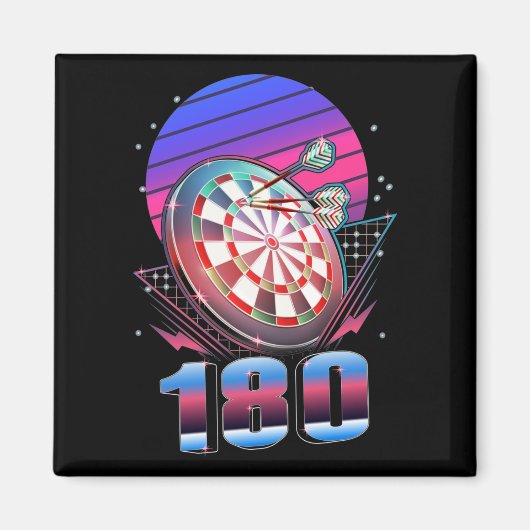 Dartbord met dampgolf, 180 darts magneet (Voorkant)